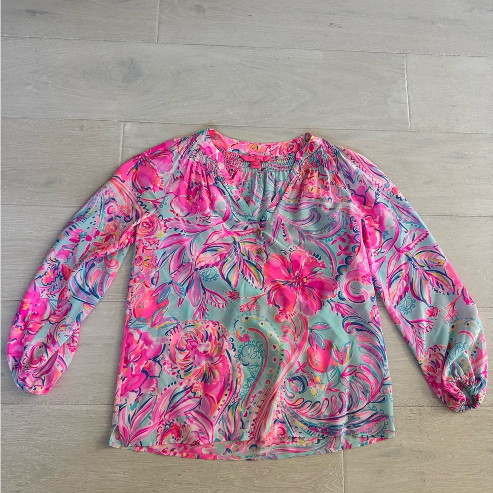 Lilly Pulitzer Elsa Silk top- XS